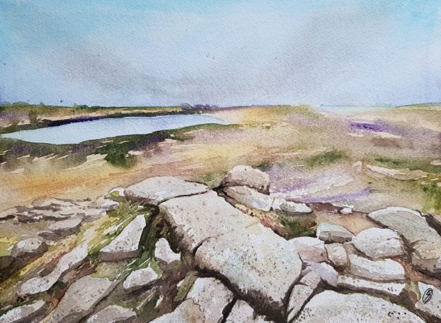 Isländische Einsamkeit, 31 x 23 cm, Aquarell auf Baumwollpapier