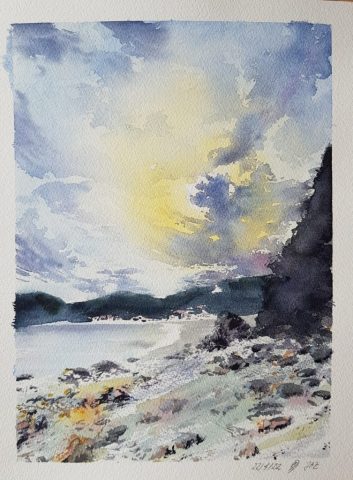 Jaz, Montenegro, 20 x 27 cm, Aquarell auf Baumwollpapier