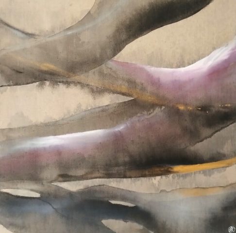 Verzweigt, 60 x 60 cm, Acryl auf Leinwand