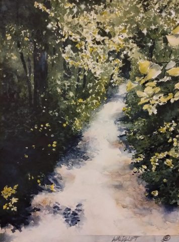 Waldluft, 36 x 48 cm, Aquarell auf Aquarellpapier