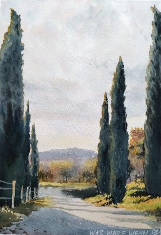Was wäre wenn, 24 x 35 cm, Aquarell auf Baumwollpapier