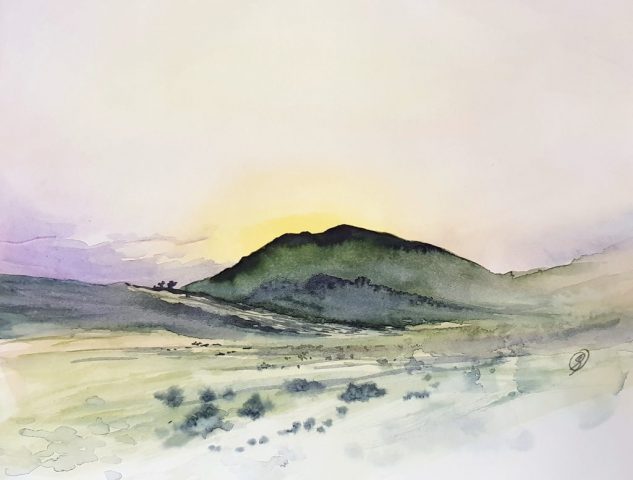 [Nicht verfügbar] Afrika, Aquarell auf Aquarellpapier