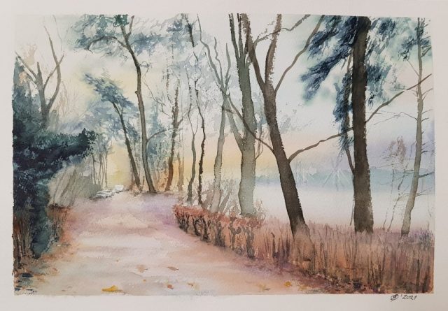 Berlin, Aquarell auf Baumwollpapier