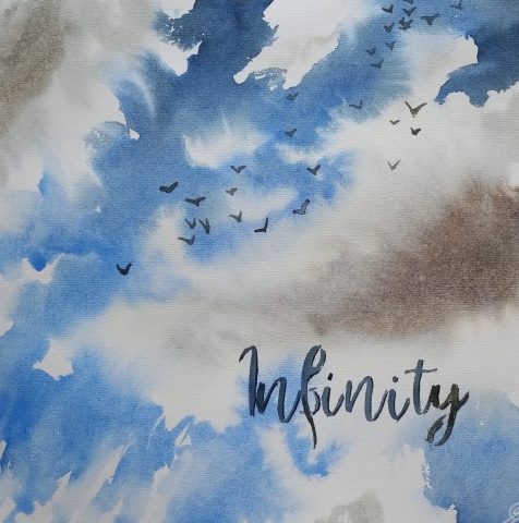 Infinity, 29 x 29 cm, Aquarell auf Baumwollpapier